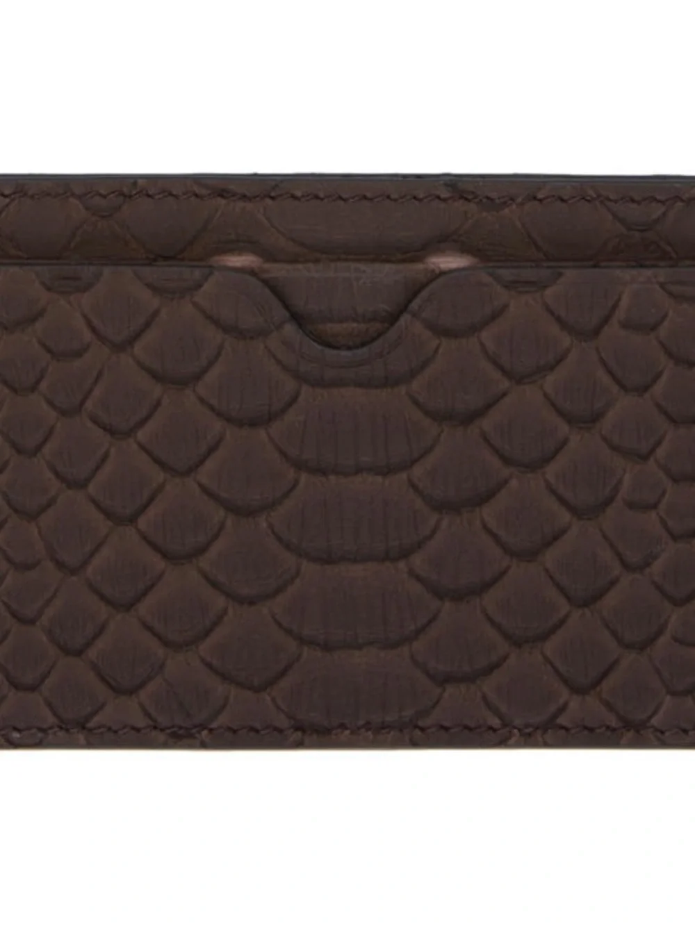 Alexander McQueen | Brown Burgundy Python Leather Card Holder